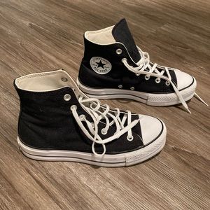 Black Platform Hightop Converse